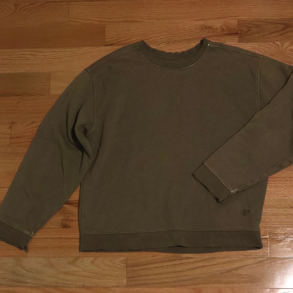 Vintage NordicTrack Crewneck in Distressed Army Green